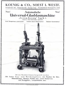 Patent Glasblasmaschine Koenig